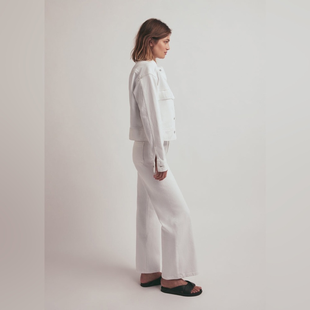 NWT | Favorite Daughter | The Nikki Denim Jacket in White | Sz XS - Picture 3 of 13